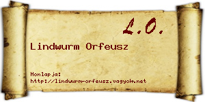 Lindwurm Orfeusz névjegykártya